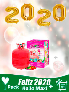 pack globos 2020 feliz año + helio