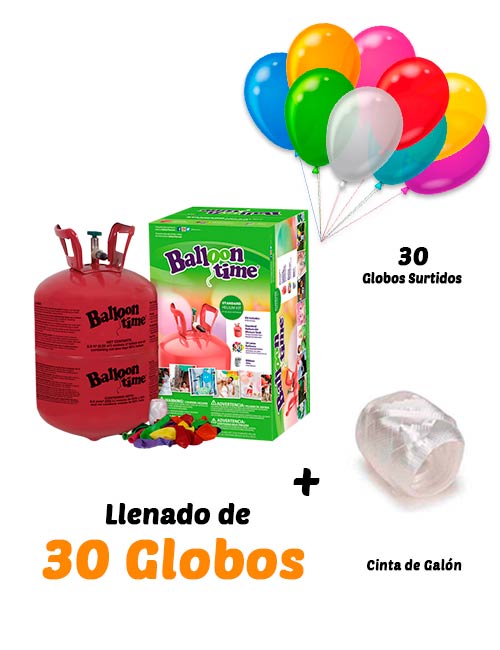 En el nombre Inesperado cortar a tajos Helio Globos Inflado 30 globos y cinta de atado | Todoglobos.es