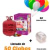 Helio Globos Inflado 50 globos Desechable