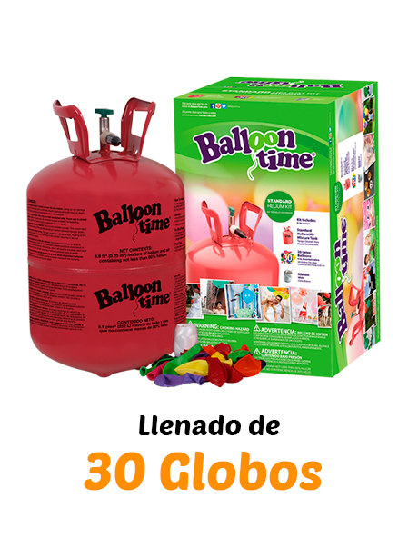 Alquiler de bombonas de helio para el inflado de globos. Globo