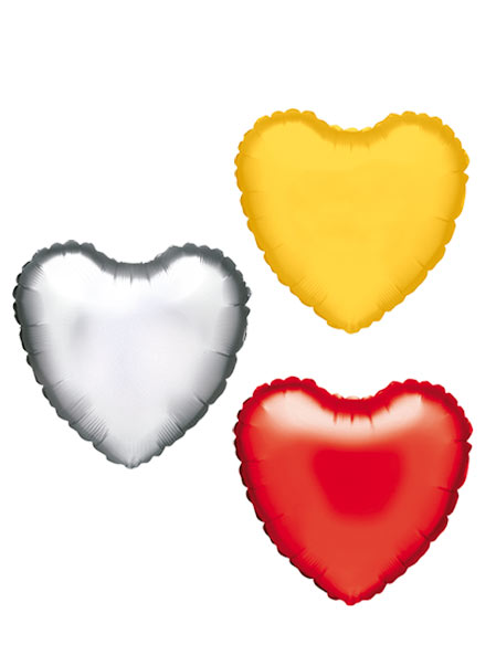 colores corazones de helio poliamida