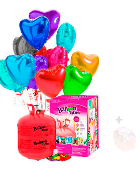 Carga de Helio en Tienda para globos de Latex Corazones de 60cm