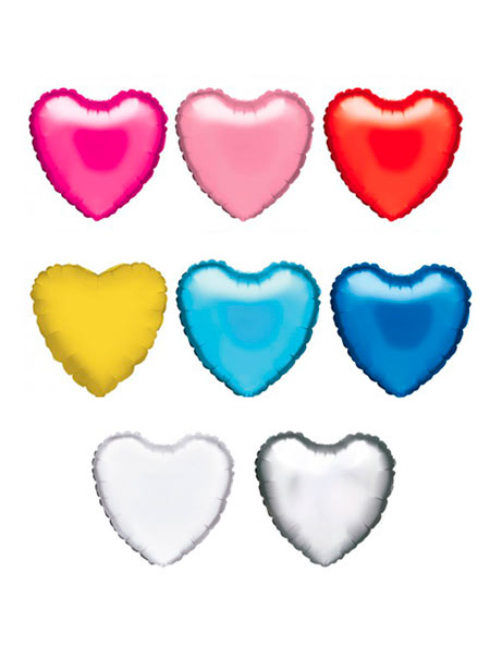 colores globos de helio corazon