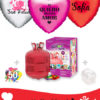 Pack San Valentin +: Globo Poliamida Personalizado 1 TINTA + Helio Maxi